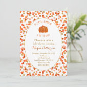 Kleiner Kürbis auf dem Weg! Einladung der Babydusc (Stehend Vorderseite)