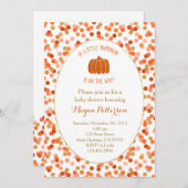 Kleiner Kürbis auf dem Weg! Einladung der Babydusc (Vorne/Hinten)