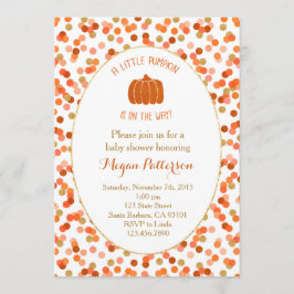 Kleiner Kürbis auf dem Weg! Einladung der Babydusc