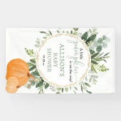 Kleiner Kürbis auf dem Weg fallen Babydusche Hinte Banner (Horizontal)