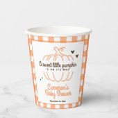 Kleiner Kürbis auf dem Weg nach Gender Neutral Dus Pappbecher (Vorderseite)