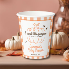 Kleiner Kürbis auf dem Weg nach Gender Neutral Dus Pappbecher