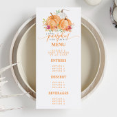 Kleiner Kürbis auf dem Weg zum Fall Floral Baby Du Menükarte