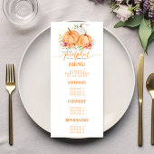 Kleiner Kürbis auf dem Weg zum Fall Floral Baby Du Menükarte