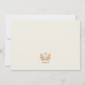 Kleiner Kürbis auf dem Weg zum Foto mit Babydusche Einladung (Rückseite)