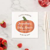 Kleiner Kürbis auf den Herbst Herbstdusche Serviette (Beispiel)