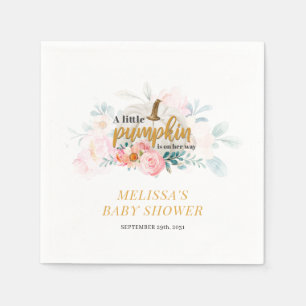 Kleiner Kürbis auf die Babydusche der Way Fall Gir Serviette