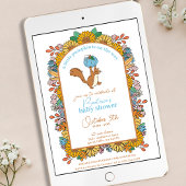 Kleiner Kürbis auf die Babydusche des Jungen Einladung