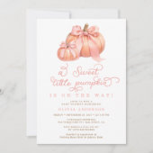 Kleiner Kürbis auf die Babydusche Einladung (Vorderseite)