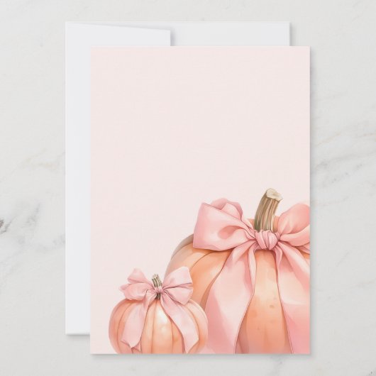 Kleiner Kürbis auf die Babydusche Einladung (Rückseite)