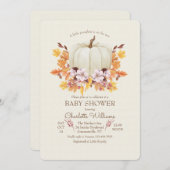 Kleiner Kürbis auf die Babydusche Einladung (Vorne/Hinten)