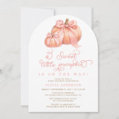 Kleiner Kürbis auf die Babydusche Einladung (Vorderseite)