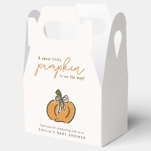 Kleiner Kürbis auf die Babydusche Geschenkschachtel (Geöffnet)