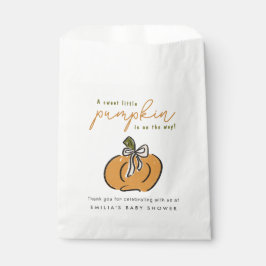 Kleiner Kürbis auf die Babydusche Geschenktütchen