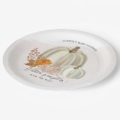 Kleiner Kürbis auf die Babydusche Pappteller (Schrägansicht)