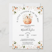 Kleiner Kürbis auf die Flora-Babydusche von Way Fa Einladung (Vorderseite)