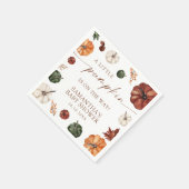 Kleiner Kürbis auf die Herbstdusche Serviette (Ecke)