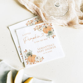 Kleiner Kürbis auf die Herbstdusche Serviette