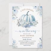 Kleiner Kürbis auf die Kinderdusche Einladung (Vorderseite)