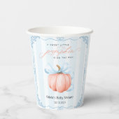 Kleiner Kürbis auf die Kinderdusche Pappbecher (Rückseite)