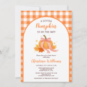 Kleiner Kürbis auf die Mädchendusche Einladung (Vorderseite)