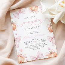 Kleiner Kürbis auf die Pink Bow Baby Dusche