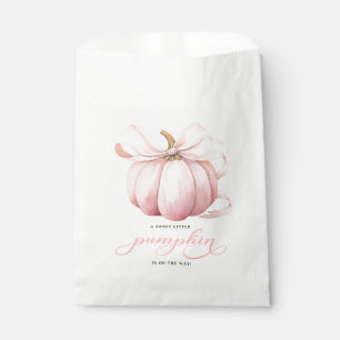 Kleiner Kürbis auf die Pink Bow Baby Dusche Geschenktütchen