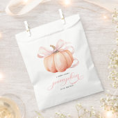 Kleiner Kürbis auf die Pink Bow Baby Dusche Geschenktütchen (Ausgeschnitten)
