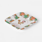 Kleiner Kürbis auf die Pink Girls Babydusche Pappteller (Gewinkelt)