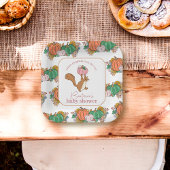 Kleiner Kürbis auf die Pink Girls Babydusche Pappteller