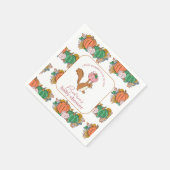 Kleiner Kürbis auf die Pink Girls Babydusche Serviette (Ecke)