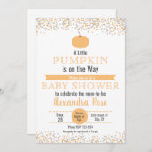 Kleiner Kürbis auf die Way Baby Dusche Einladung (Vorne/Hinten)