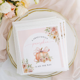 Kleiner Kürbis auf die Way Baby Dusche Serviette