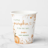 Kleiner Kürbis auf die Way Fall Baby Dusche Pappbecher (Vorderseite)