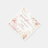 Kleiner Kürbis auf die Way Girl Fall Baby Dusche Serviette (Ecke)