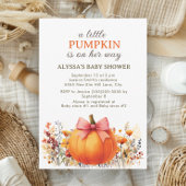 Kleiner Kürbis auf ihren Weg Autumn Baby Shower Einladung