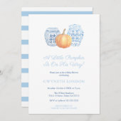 Kleiner Kürbis auf seinem Weg Herbstdusche für Jun Einladung (Vorne/Hinten)