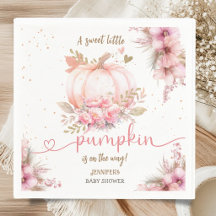 Kleiner Kürbis-Baby-Party Mädchen Rosa Boho Rustik