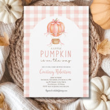 Kleiner Kürbis-Baby-Party Pink Gingham