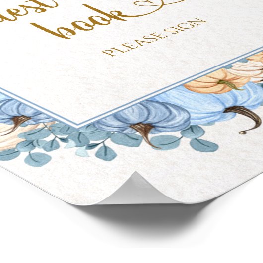 Kleiner Kürbis bitte das Gästebuch unterschreiben (Ecke)