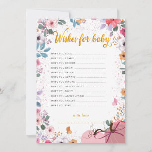 Kleiner Kürbis-Blumenkranz Herbstwünsche für Baby Einladung