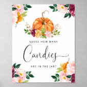 Kleiner Kürbis Blumenratte wie viele Bonbons Poster (Vorne)