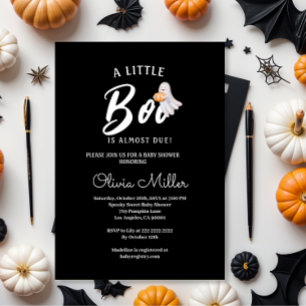 Kleiner Kürbis Boo – Halloween-Baby-Empfangsfeier Einladung