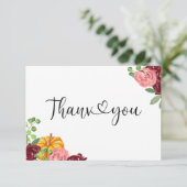 Kleiner Kürbis Dankeschön-Karte Dankeskarte (Stehend Vorderseite)