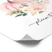 Kleiner Kürbis, der ein Babys umdreht, ist süß Poster (Ecke)