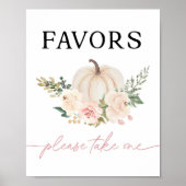 Kleiner Kürbis, der einen Favoriten signiert Poster (Vorne)