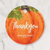 Kleiner Kürbis, der einen Geburtstag verwandelt Geschenkanhänger (Rückseite)