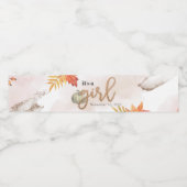 Kleiner Kürbis Es ist eine Mädchen-Babydusche Wasserflaschenetikett (Einzelnes Label)