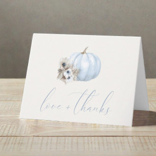 Kleiner Kürbis Herbst Baby Jungen Shower Dankeschö Dankeskarte