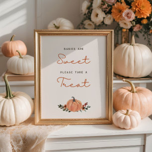 Kleiner Kürbis Herbst-Baby-Party Babys sind süß Poster